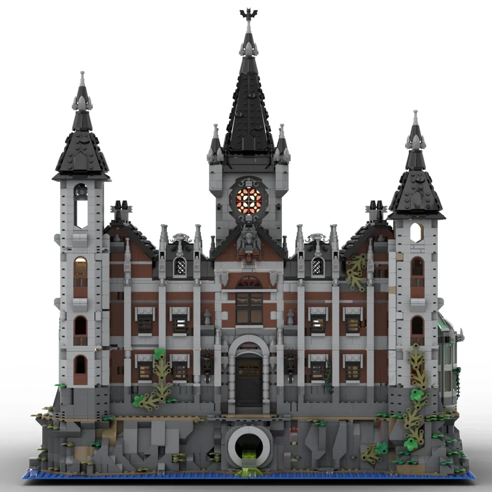 

BuildMoc Retro Castle Modular Elizabeth Arkham Asylum Building Blocks Set Medieval Ghost House Bricks Toys For Children Kid Gift