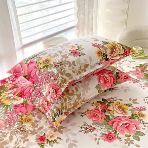 Flower Impresso Equipado Lençóis, Sabanas Cama Matrimonial Folha, Solteiro, Rainha, Rei Capa de Colchão, lençóis duplos 12 principais vendas haidasem bed sheet - №11