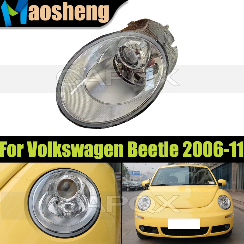Car Front Headlight Head Light Without Bulbs For Volkswagen Beetle 2006 2007 2008 2009 2010 2011 Headlamp Driver Light