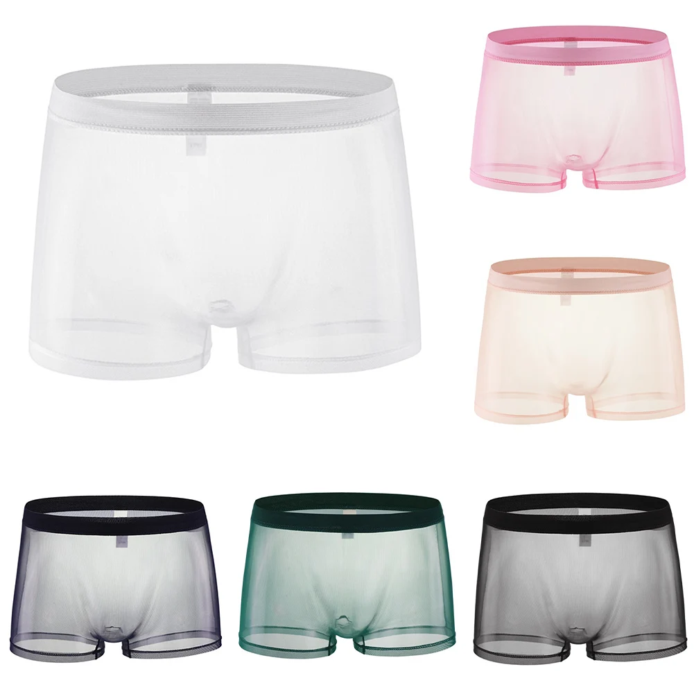 ملابس غير رسمية ملابس النوم الأزرق الملكي ملابس داخلية للرجال مثير الانتفاخ السروال للرجال الانتفاخ ملخصات 90 نسيج البولي أميد #6