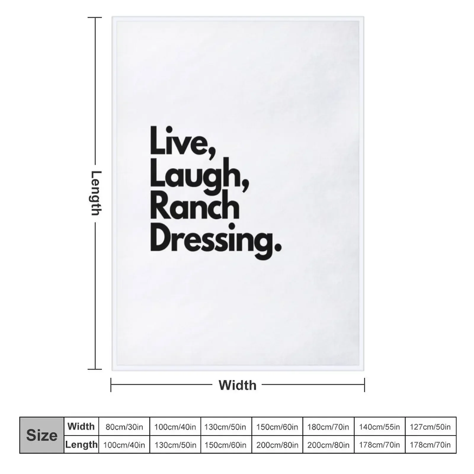 Live Laugh Ranch Dressing Throw Blanket Decoratives Decorative Sofa blankets and throws Giant Sofa Thermal Bed Blankets