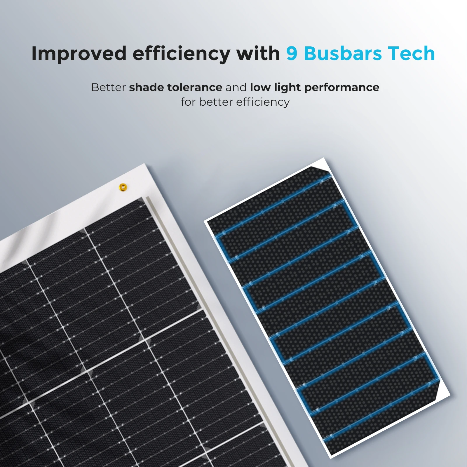 Renogy 100W 12V Flexible Solar Panel, Monocrystalline Semi-Flexible Bendable PV Module, Off-Grid Solar Charger for Marine, RV, Cabin, Van, Car & Uneven Surfaces