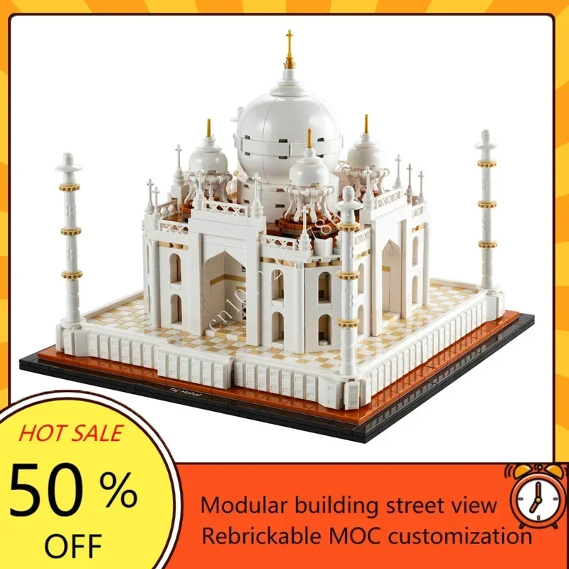 

2024PCS Taj Mahal Modular MOC Custom Puzzle Creative Street View Architecture Model DIY Assembly Educational Toy Gift
