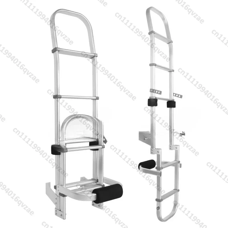 RV Modification Accessories Kit Rear Ladder V80 Rear Ladder Folding Aluminum Alloy Outdoor Ladder