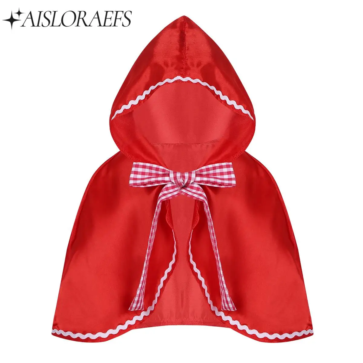 

Kids Girls Enchanting Deluxe Cosplay Costume Princess Red Hooded Cloak Cape Children's Halloween Party Fancy Dress Stage Costume