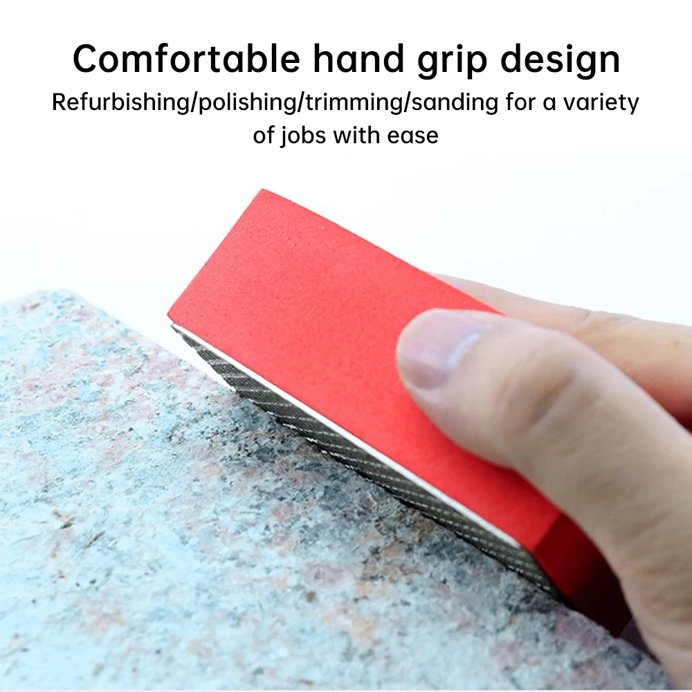 Metal Hand Polishing Pads Tile Glass Abrasive Grinding Block Pad Stone Marble Ceramic Abrasive Sanding Disc Polisher Tools