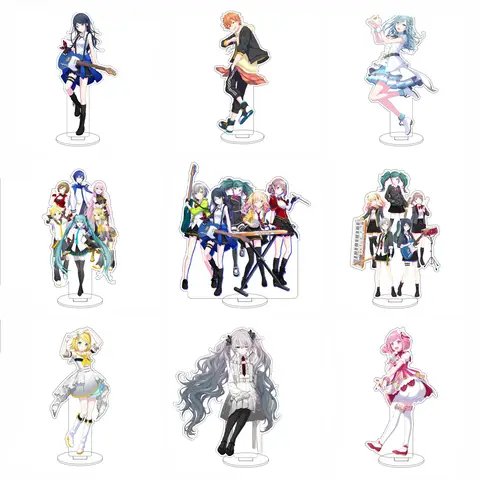 16CM Anime Vocaloid Cosplay Acrylic Stand Ornaments HOSHINO ICHIKA/HANASATO MINORI/momoi airi Figure Stand Halloween Gifts