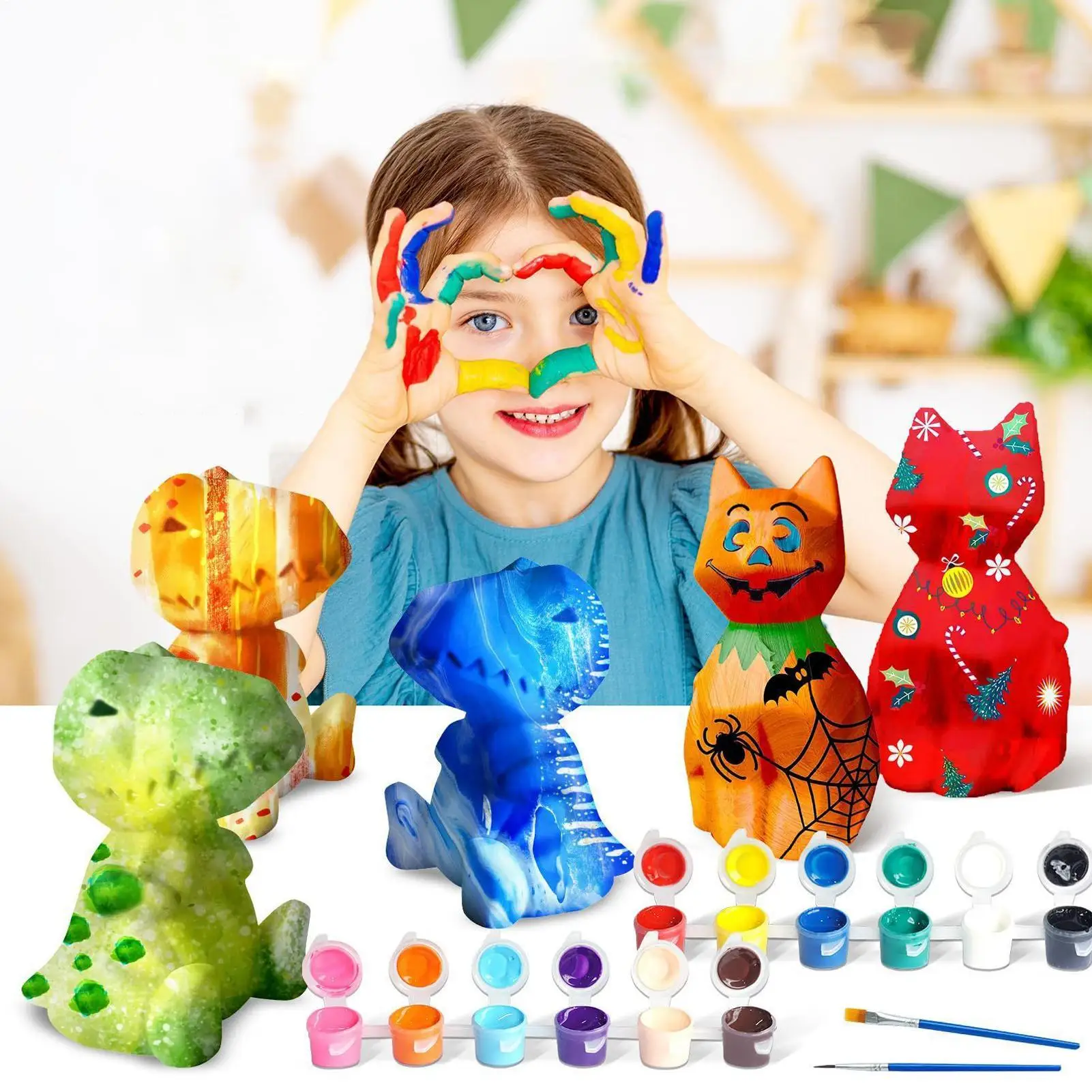 Kit artigianale con luce notturna Disegno Apprendimento Set d'arte Giocattolo educativo d'arte per bambini Ragazzo Ragazza Casa Compleanno interno Aula Scuola