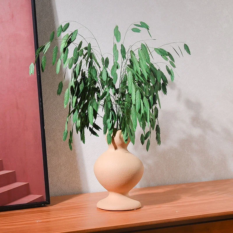 Bud Vase For Home Decoration Decorative Modern Vintage Unique Pottery Vase Taper Candles Holder Taper Candles Gifts For Mom