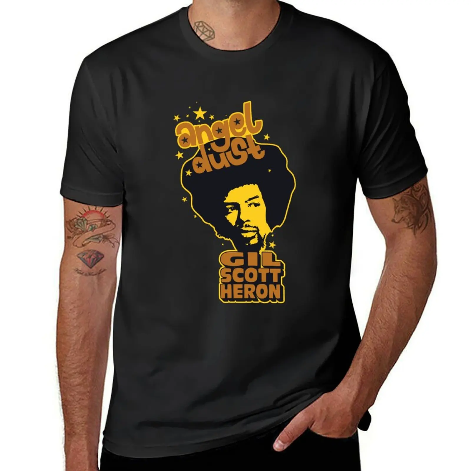 Gil Scott-Heron 'Angel Dust' Logo for Shirts & Apparel Tribute to the Legendary Artis T-Shirt customs mens t shirt