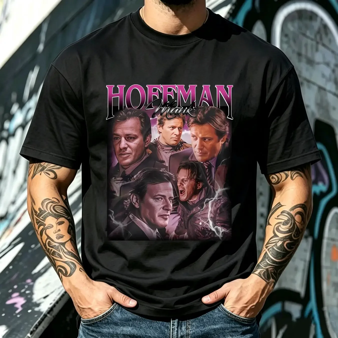 washed T Shirt Limited Mark Hoffman Character Movie Bootleg Vintage Retro 90s tee long or short sleeves vintage Washed fashion