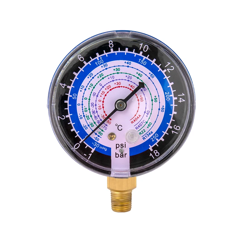 

Low (Blue) Pressure Gauge for Air Conditioning REFRIGERANT R134a R22 R12 R404a 0-15KG/cm2 , 0-350PSI