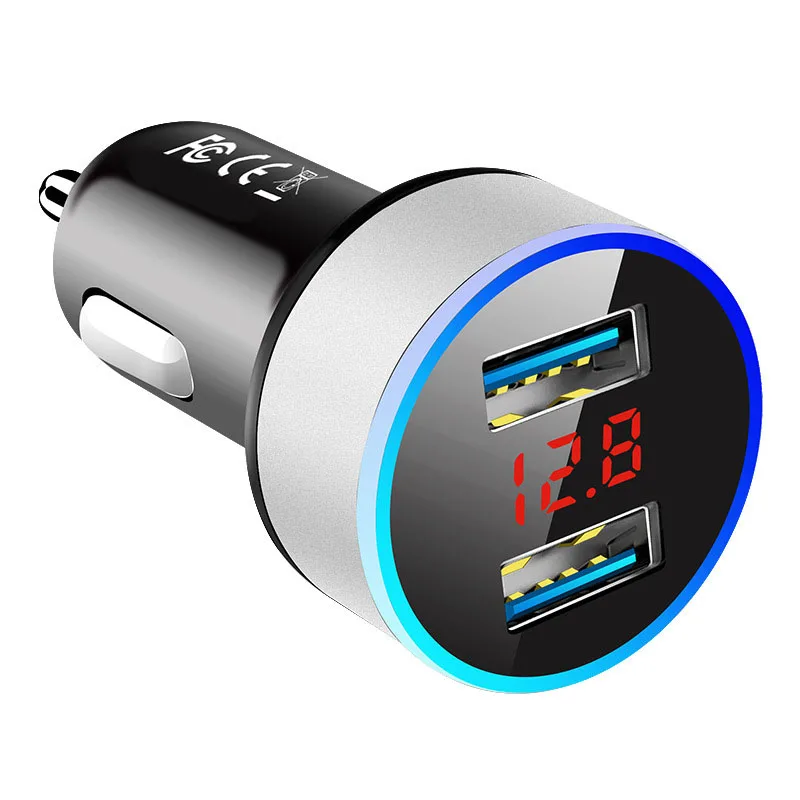 Universal 12V-24V Car Charger 120W Dual USB 3.1A with Copper Contact & LCD Display, Fast Charging Station for Marine Boat Truck