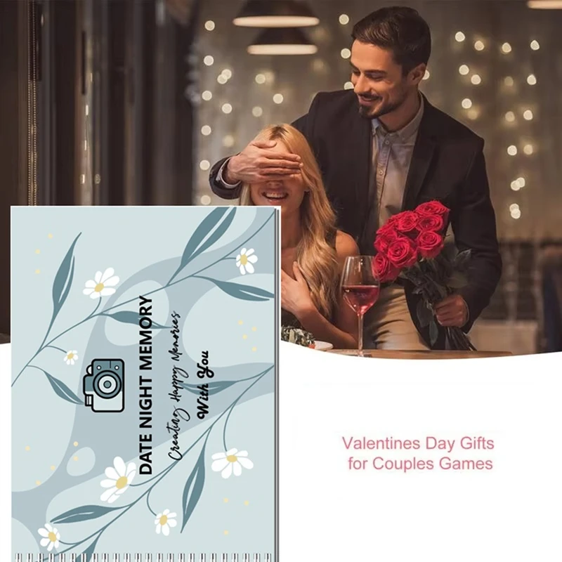 

The Date Night Book - Date Night Ideas & Unique Adventures For Couples Record, Valentine's Day Gift, Gifts For Couples