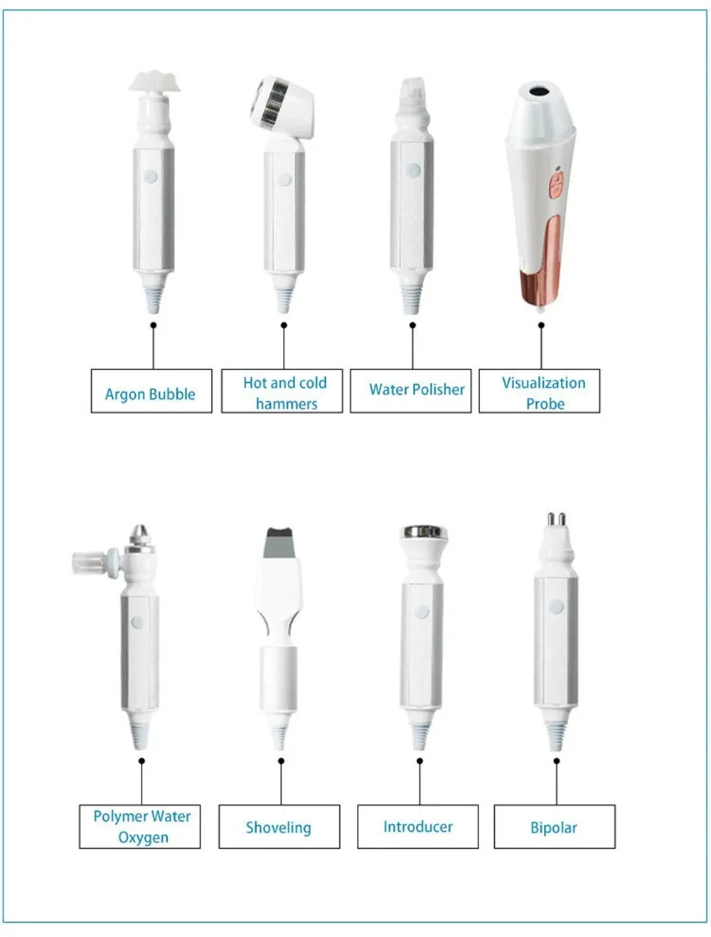 Máquina analizadora de piel, dispositivo de microdermoabrasión, hidrooxígeno, Limpieza Profunda, 8 en 1