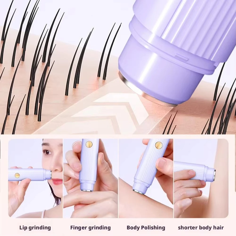 2025年新型女性用脱毛器 充電式電動デュアルヘッド脱毛器 顔・体・ビキニライン用 トラベルシェーバー