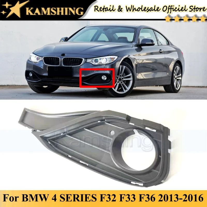 

Kamshing For BMW 4 SERIES F32 F33 F36 2013-2016 Front Bumper Fog light frame cover Front Fog lamp frame Foglight frame