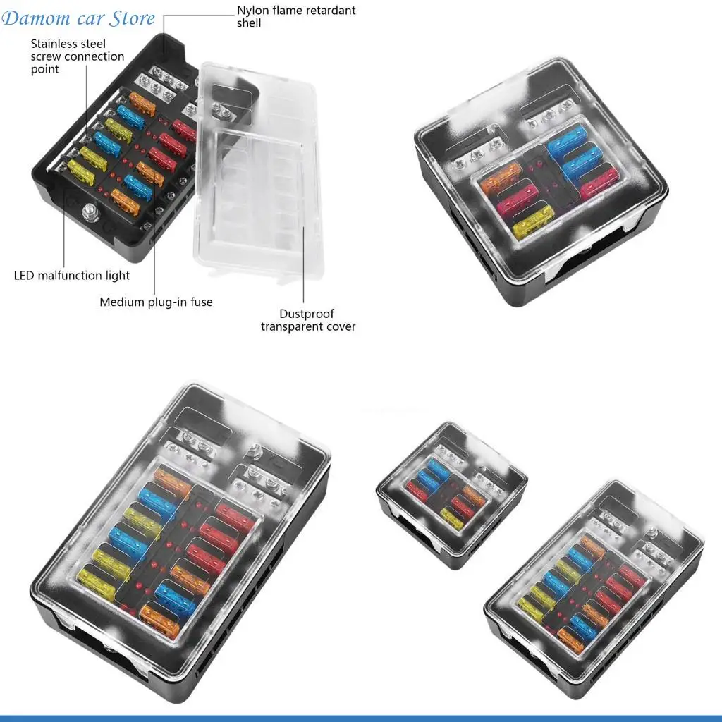 

A2UC Vehicle 6/12 Way Fuses Box ABS Fuses Box for Reliable Circuit Management & Safety
