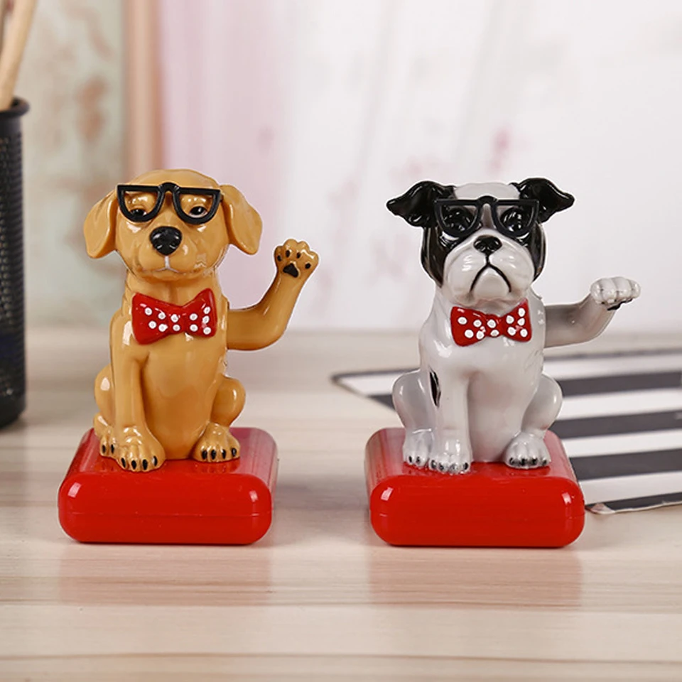 Perro Bailarín Con Energía Solar – Figura De Perro Que Se Mueve Con Luz Solar, Decoración Para Coche, Oficina Y Hogar, Regalo Divertido