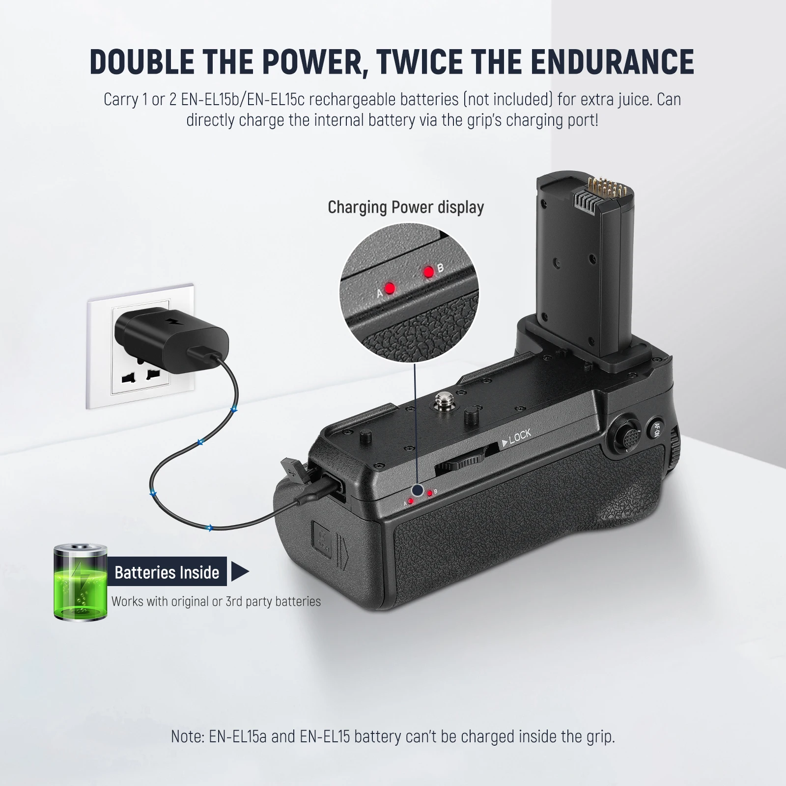 Neewer MB-N11 ersatz vertikale batterie griff mit 2,4g steuerung für nikon z6 ii & z7 ii kamera und EN-EL15c/ EN-EL15b/ EN-EL15