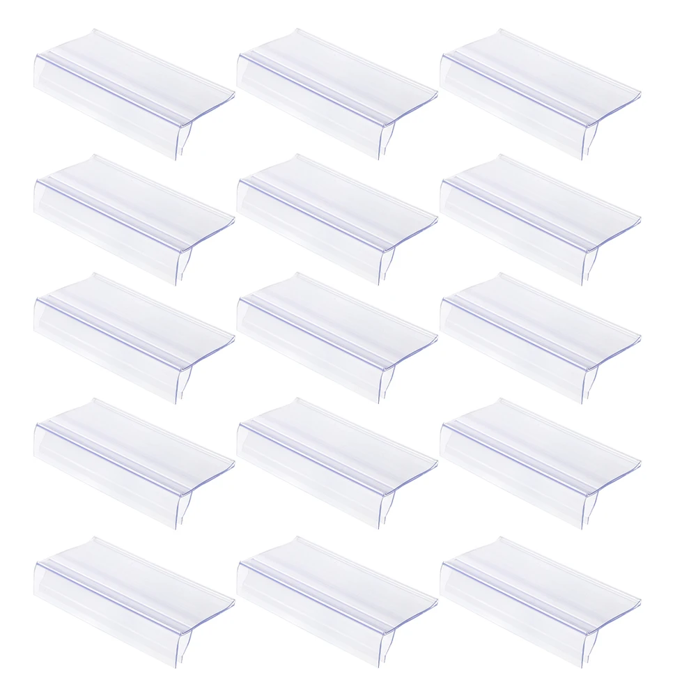 

20 Pcs Glass Card Price Tag Holders Clear Plastic Label Displays for Wire Shelf Supermarket Retail Store Sign Slot