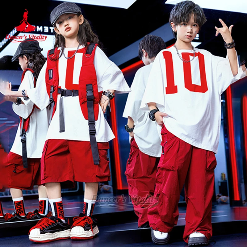 

Teenagers Jazz Drum Performance Costume Matching Children's Street Dance Jazz Kpop Breaking Dancing Suit Dancer's Vitality
