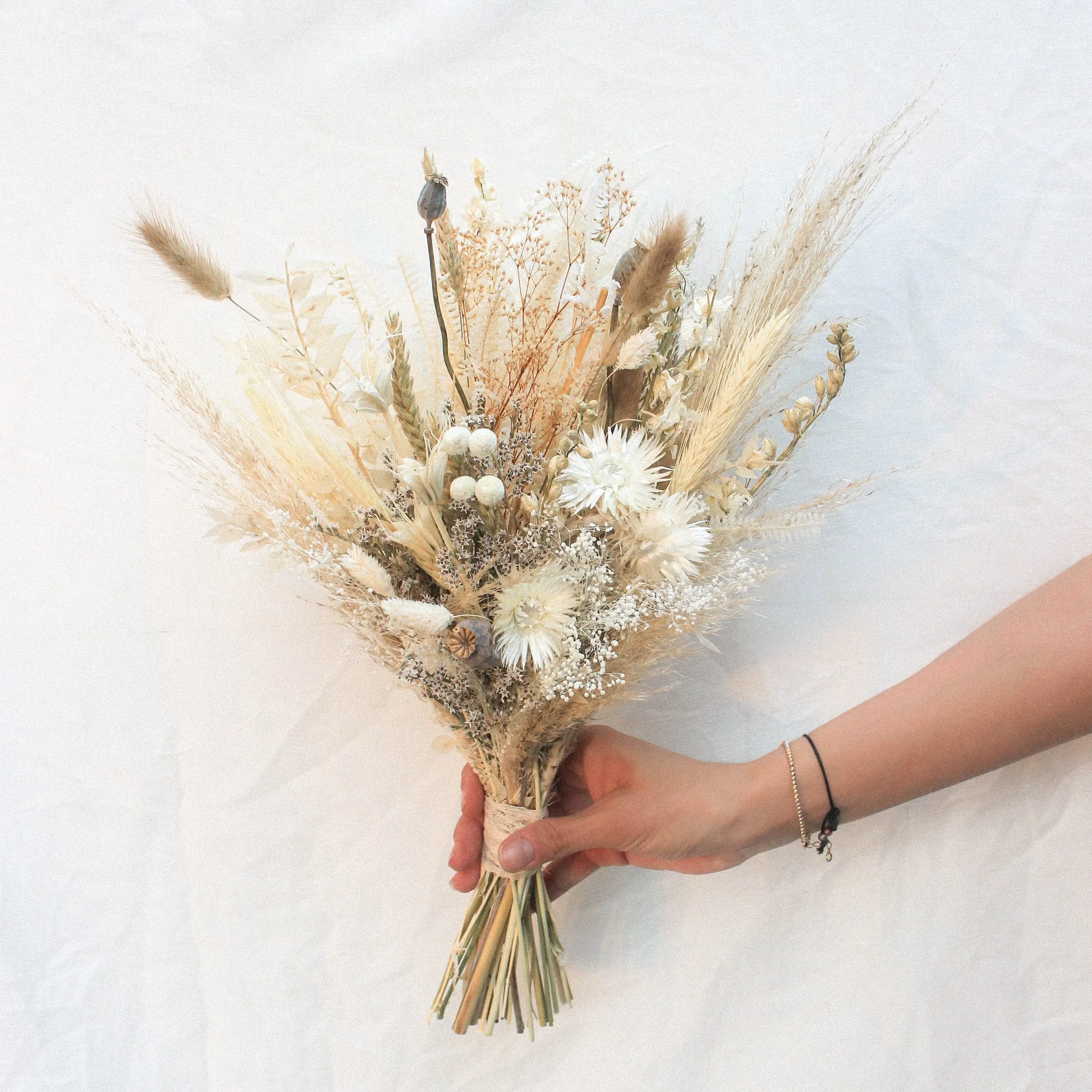 Dried flower Bridal bouquet Preserved Eucalyptus DIY Natural Pampas Grass for Wedding Bouquet,Floral Arrangements,Home Decor