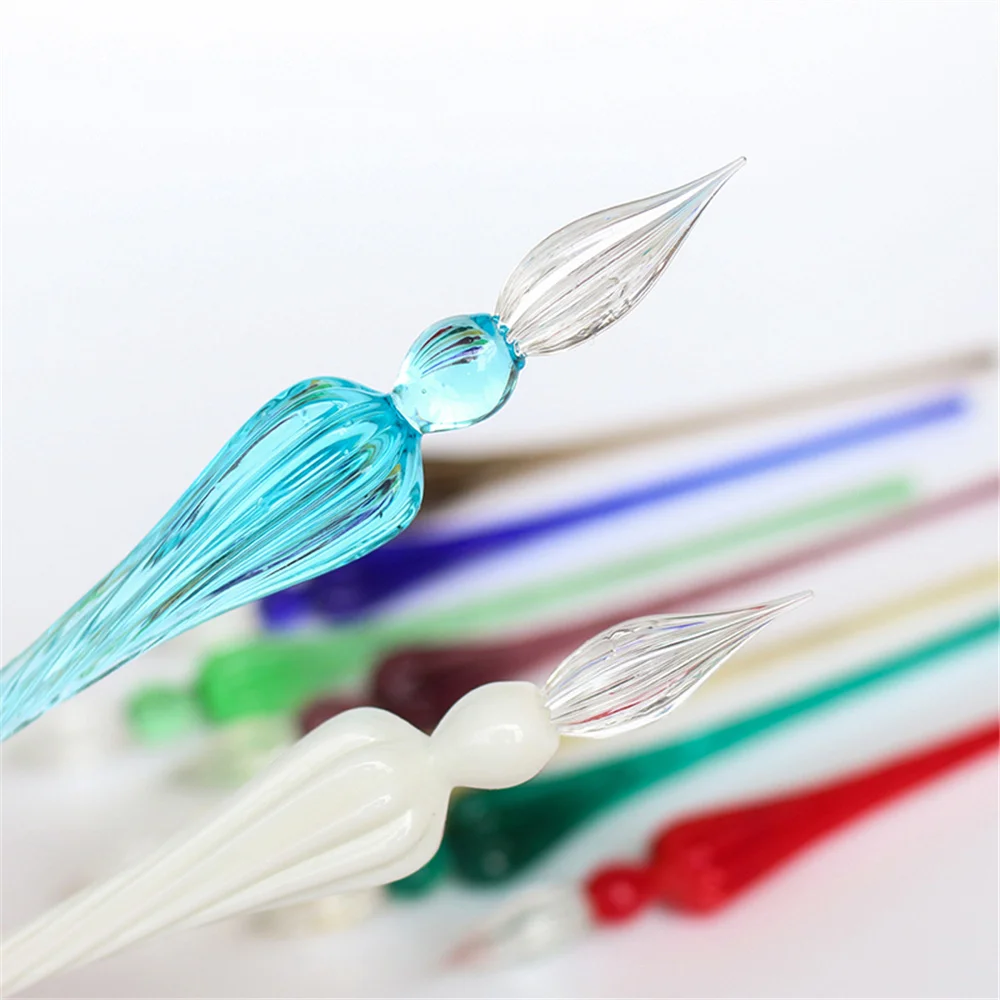 

Классическая перьевая ручка ручной работы, стеклянные созвездия, ручка для подписи, элегантная ручка из хрустального стекла, подарок с коробкой