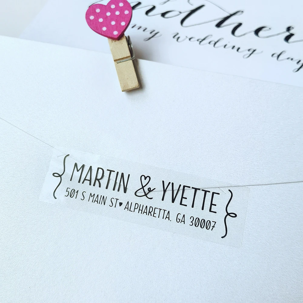 48pcs 20X70mm Customization Wedding Stickers Box Gift Key Candy Wedding Flowers Custom Wedding Favor and Gift Tags