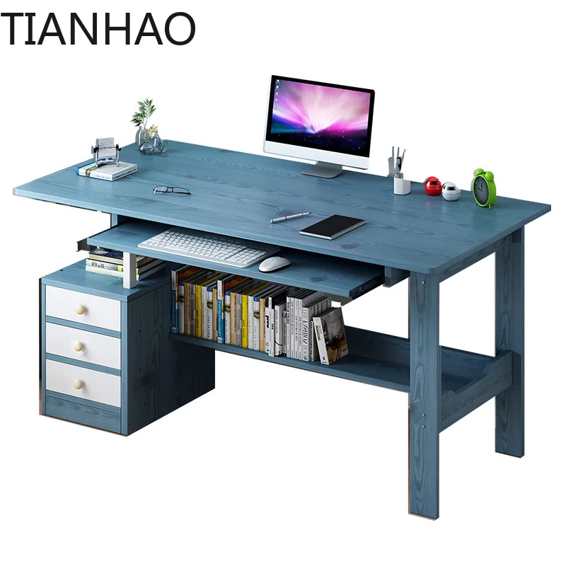 Ordinateur de bureau simple économie domestique, chambre d'étudiant, cadre en acier peu encombrant, petite table de bureau et d'écriture
