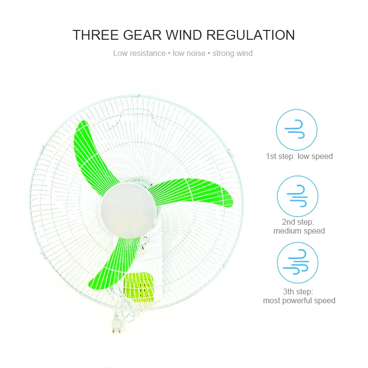 Factory 6 9 12 16 Inch AC Wall Mounted Fan Commercial Household Wall Mounted Fan With Remote Control