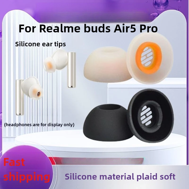 Embouts en silicone pour écouteurs sans fil Realme Buds, bouchons d'oreille Air5 Pro, embouts d'écouteurs, accessoires de remplacement de couverture