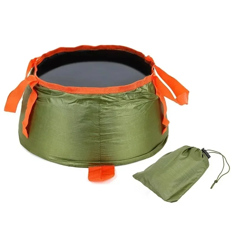 Outdoor Folding Portable Washbasin with Foldable Bucket for Camping Hiking Shower with Storage Bag Camping Equipment Outdoor