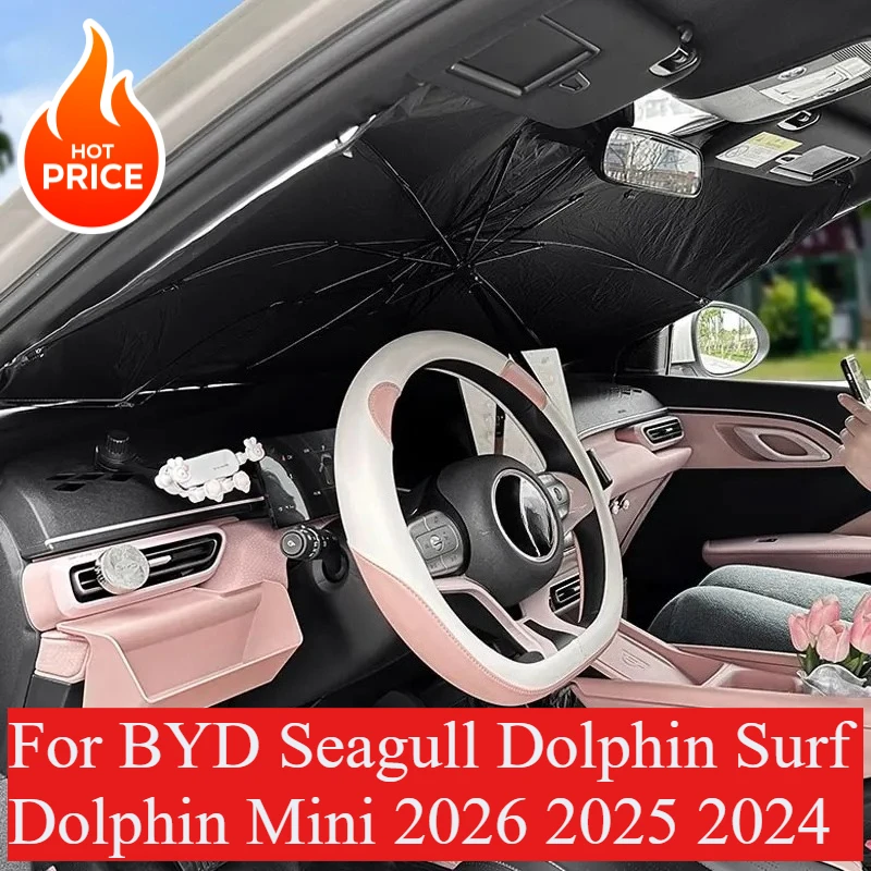 

Car Windshield Foldable Umbrella Insulation UVProtect ReflectorSunShade For BYD Seagull Dolphin Surf Dolphin Mini 2026 2025 2024