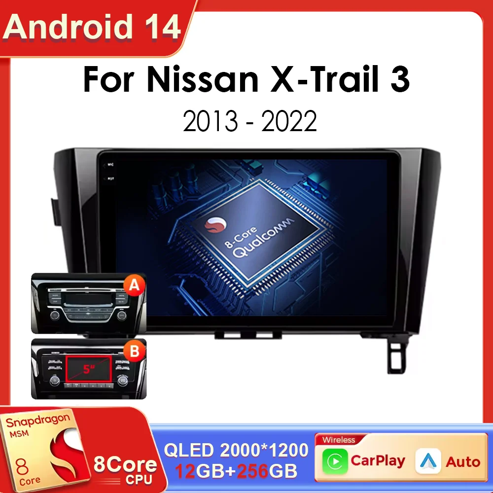 

Android 14 Car Radio For Nissan X-Trail 3 T32 Qashqai J11 2 2014-2020 Qualcomm Multimedia Player Carplay Android Auto WiFi