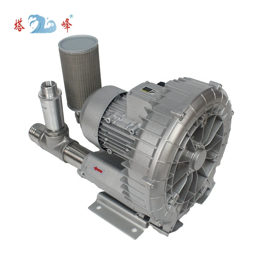 2hp vortex blower/vacuum pump ring blowers for aquaculture fish shrimp prawn farm 1.5kw 380v-415V 3PHASE with pipe  filter