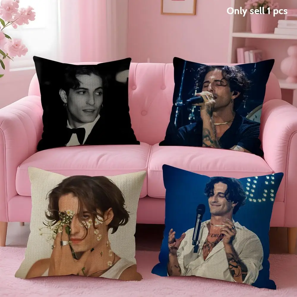 Singer D-damiano David Cushion Cover Decorative Linen Throw Pillow Case Soft For Bed Sofa Car Home Decor