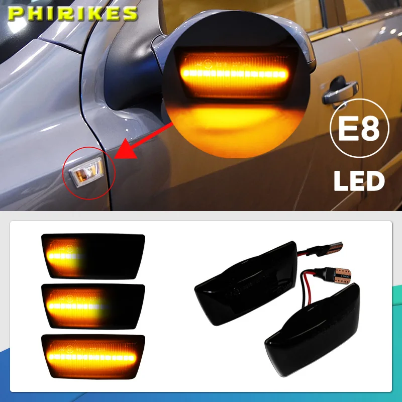 Lampu LED indikator sisi dinamis, 2 buah lampu sein LED untuk Opel Adam Astra H GTC VXR Corsa D untuk Holden Barina