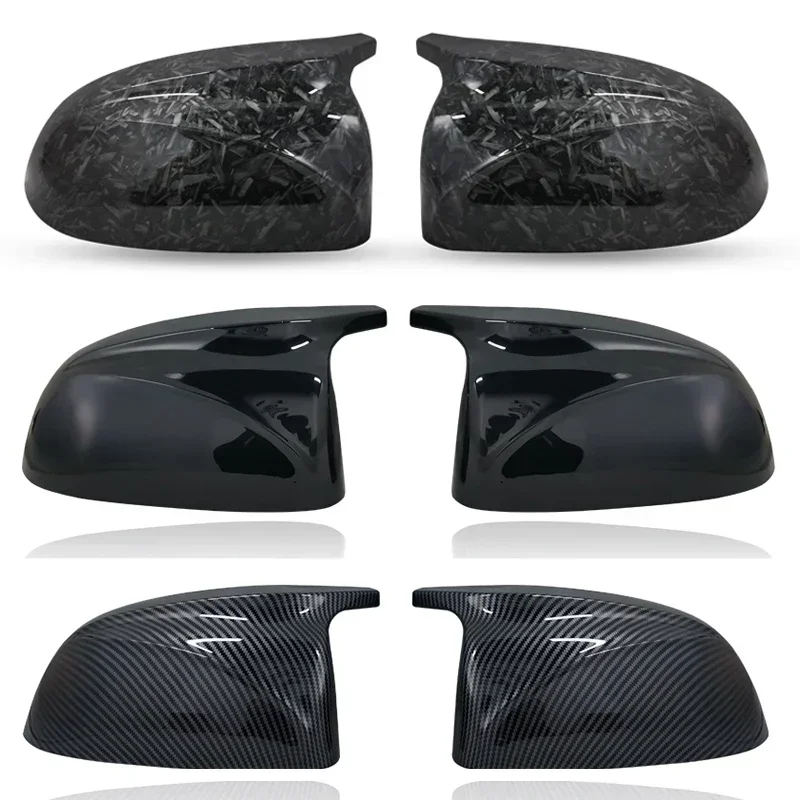 2Pcs Glossy Black carbon pattern Rear Side View Mirror Covers Shell Replacement For BMW X3 G01 X4 G02 X5 G05 X6 G06 X7 G07 view 3