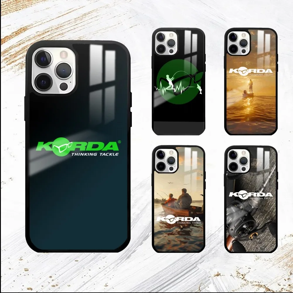 K-Korda Fishing Tackles Phone Case For iPhone 16 15 14 13 12 11 Pro Max Plus Mini PC Mirror Fashion  phone case