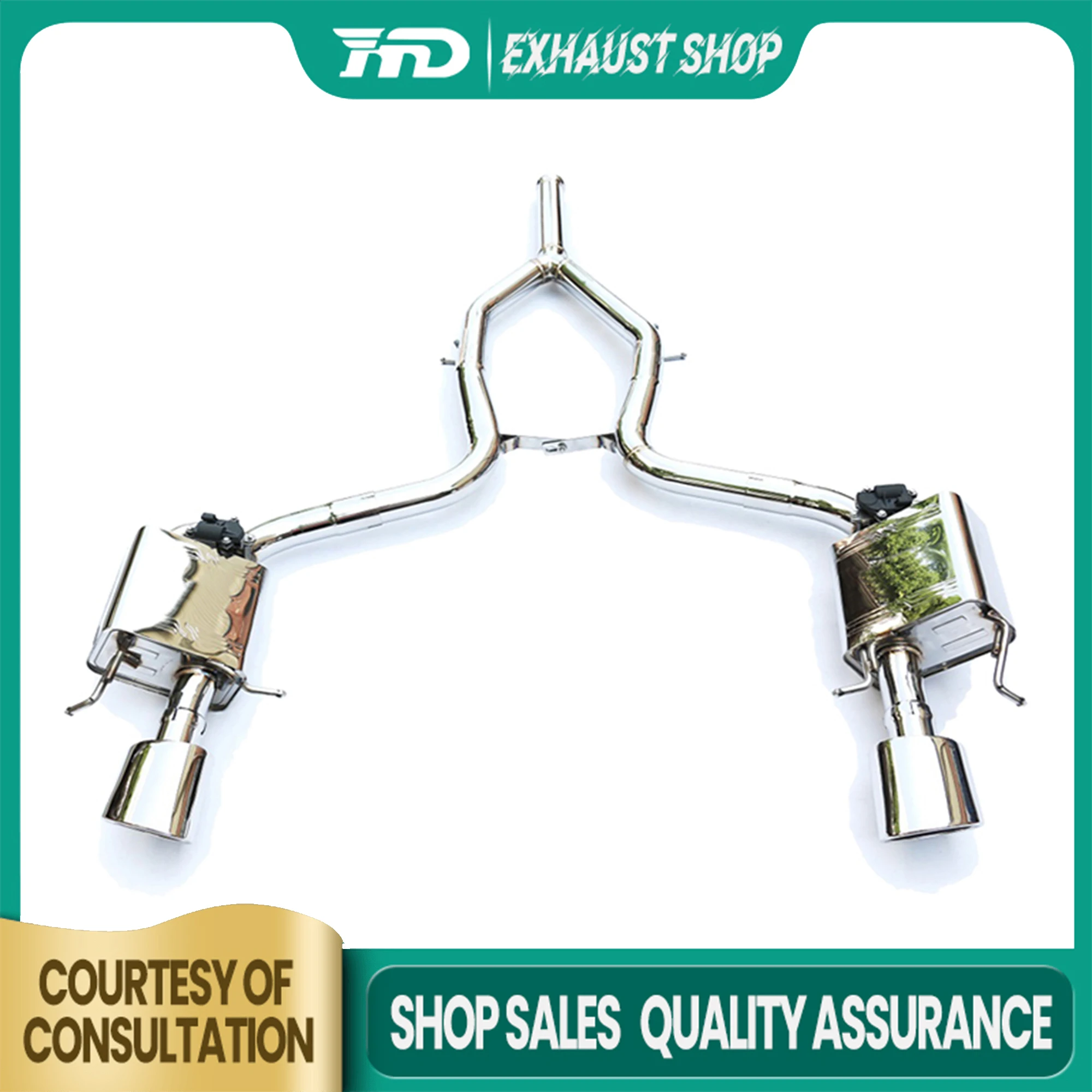 

﻿ Customizable Catback For Mercedes Benz E200 Stainless Steel Exhaust System Electronic Valve Muffler Tips Non-destructive