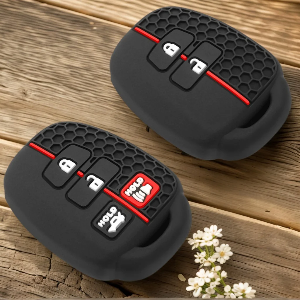 Silikon-Autoschlüsselhülle für Toyota Corolla Camry 2014 2015 2 4 Tasten Fernschlüsselgehäuse Fob Zubehör