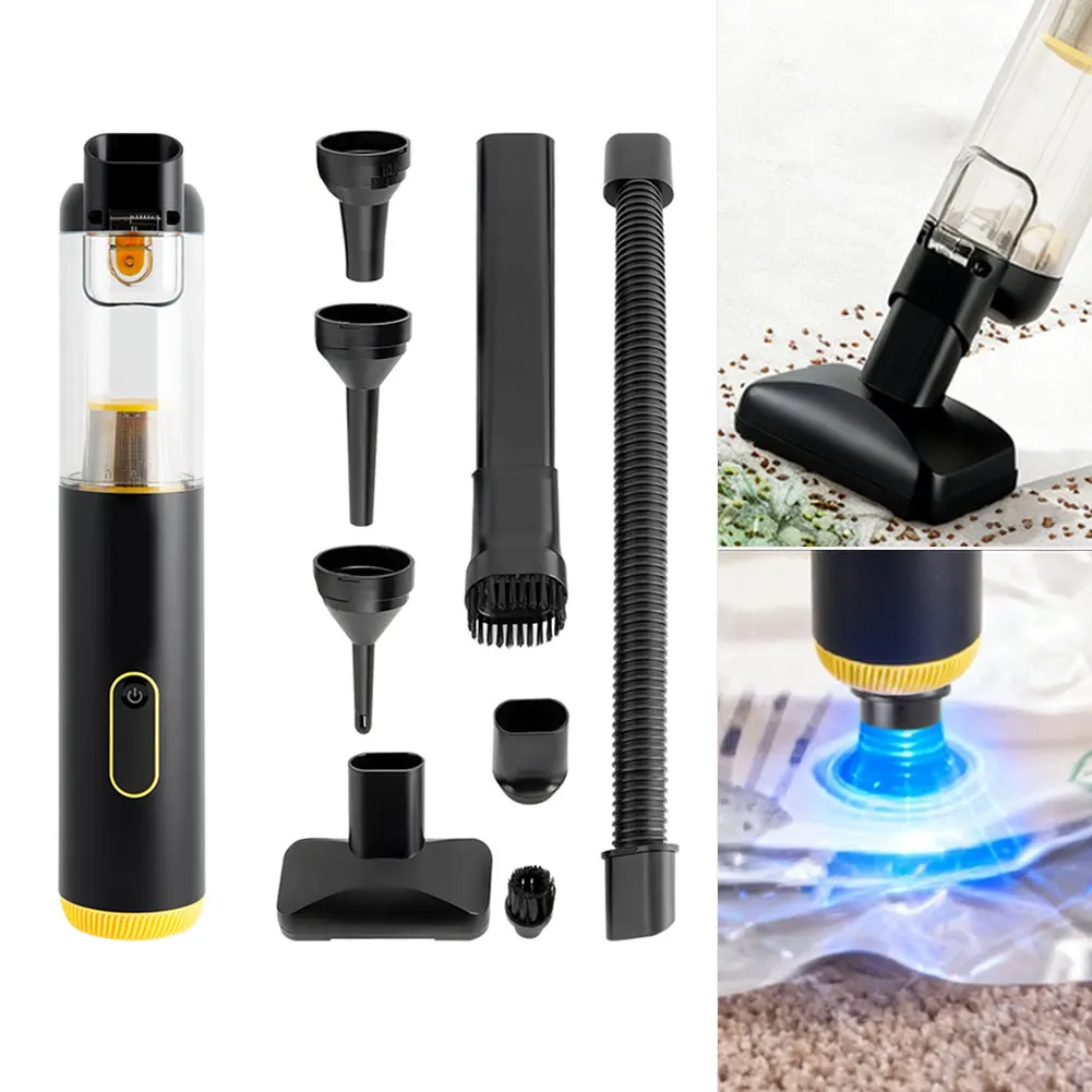 1Set Car Vacuum Cleaner Strong Suction Powerful Wireless Home Appliance Air Blower Multipurpose Cleaning Tool Accessories