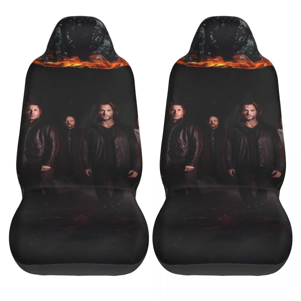 

Sam Winchester Supernatural Car Seat Covers Stretchable 2 Pcs Auto Seat Covers Premium Bus Polyester Cover