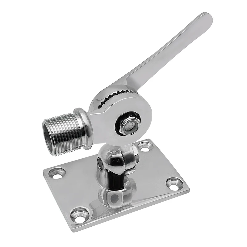 316 Stainless Steel Adjustable Marine Radio VHF 360° Antenna Base Mount Corrosion Resistance Marine Hardware For Boats Yacht