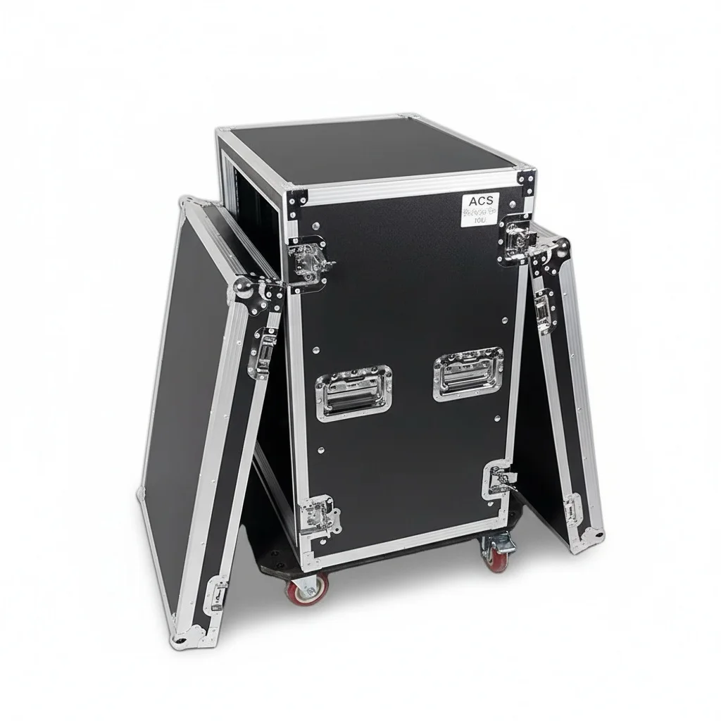 

16U Road Case, 9mm Plywood DJ Flight Case, ATA Shock-Proof AMP Rack Case for 19-inch Equipment, Shock Mount Rack Case