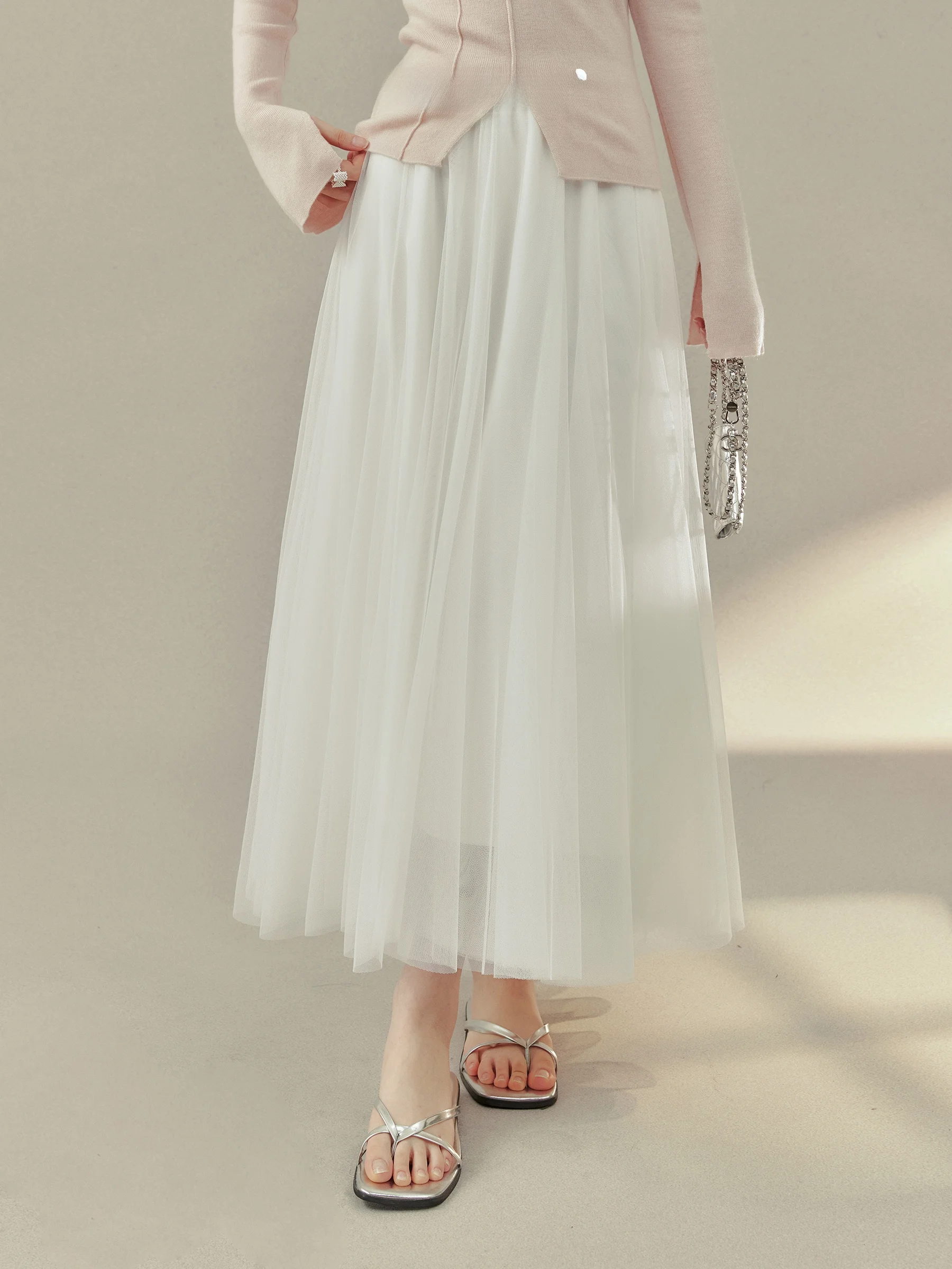 

Белая женская юбка-миди А-силуэта с высокой талией, новая коллекция для весны, лета и осени, премиум-класса