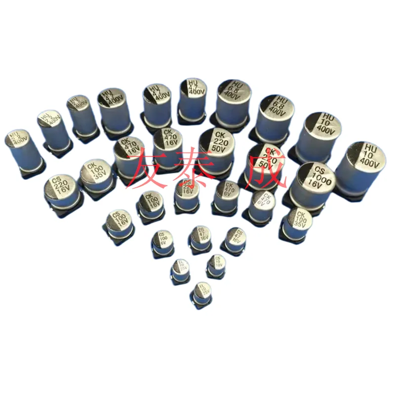 10PCS SMD 10UF 22UF 33UF 47UF 100UF 220UF 330UF 470UF 1000UF 6.3V 10V 16V 25V 35V 50V 63V 100V Aluminum Electrolytic Capacitors