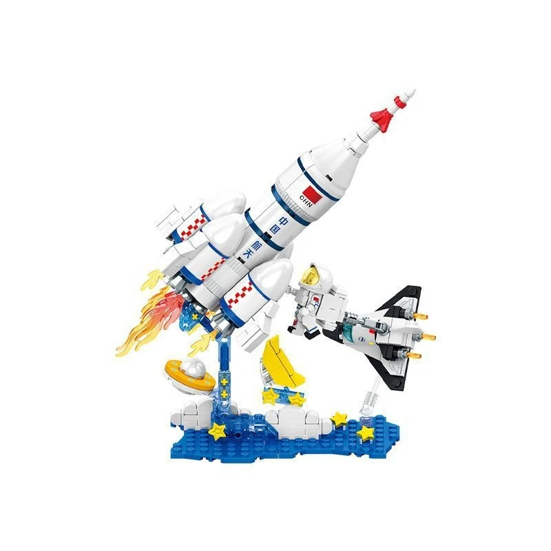 SEMBO Long March Rocket Building Blocks, Compatible with Lego, Space Astronaut Educational Assembly Toy, Perfect Gift for Boys view 5