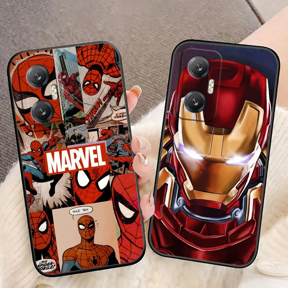 Marvel Iron Man Spider-man Phone Case For Infinix TECNO POP SPARK SMART 5 6 7 8 CAMON 15 16 17 20 20C Pro 5G ITELS23 Case Funda